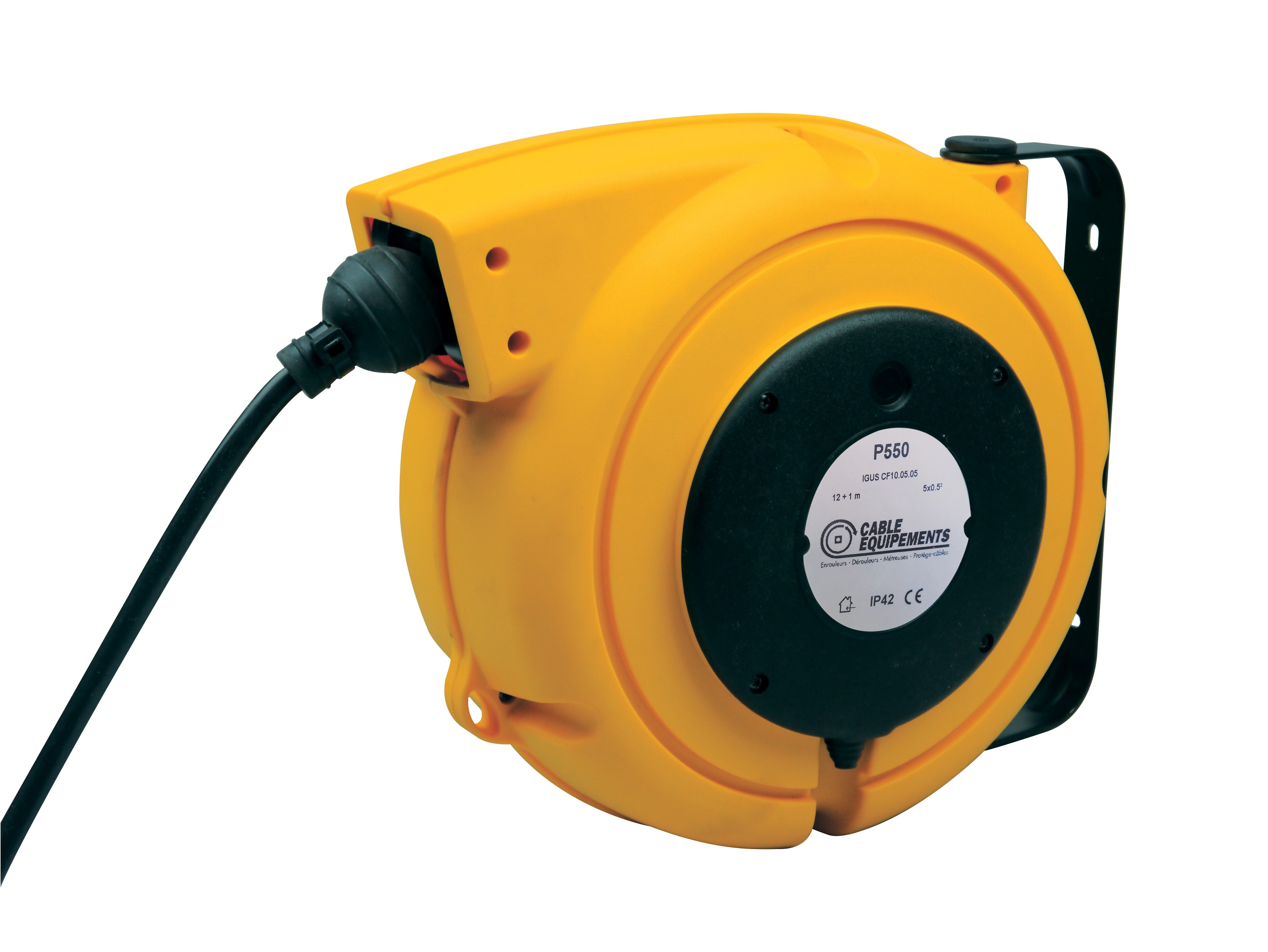 Cable Equipements - P505 : enrouleur rappel automatique PLT 500 - 15+1m 2x1,5² HO5VV-F - IP42 -