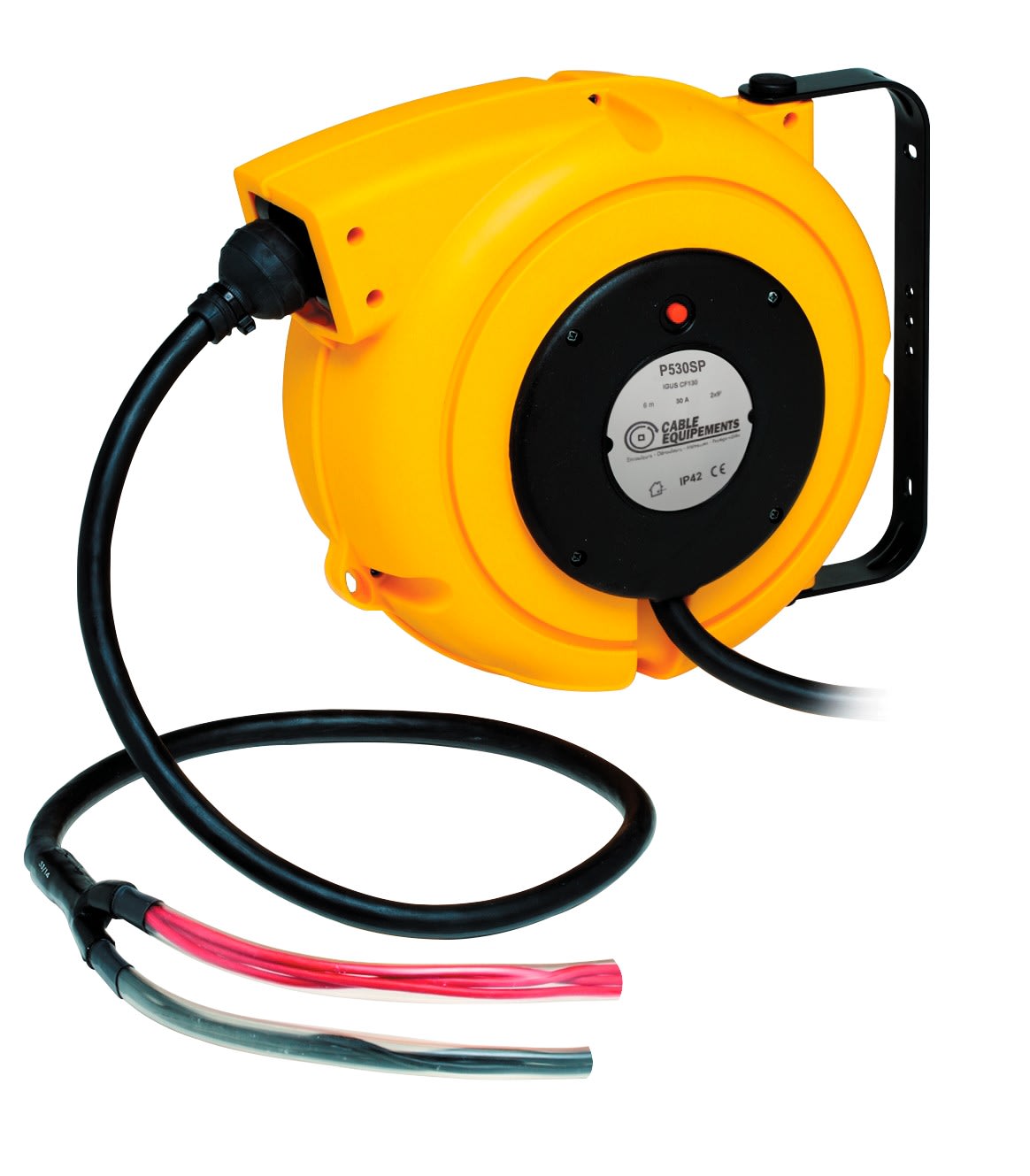 Cable Equipements - Enrouleur rappel auto pour charge de BATTERIE - 6m 2x9² IGUS CF130 - IP42 -