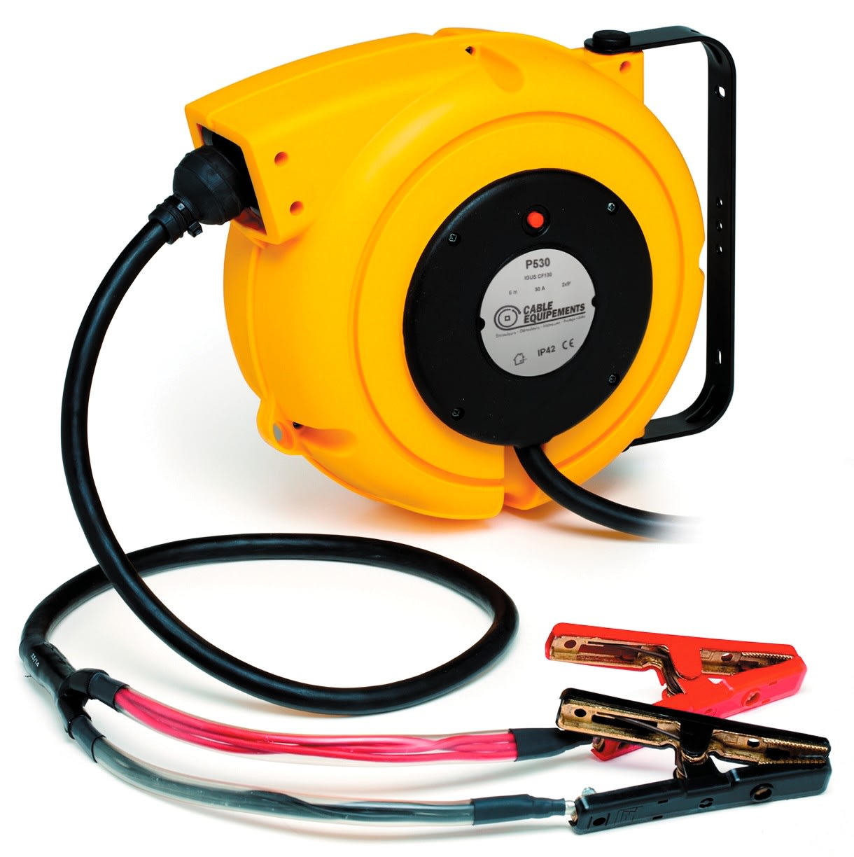 Cable Equipements - Enrouleur rappel auto pour charge de BATTERIE - 6m 2x9² IGUS CF130 - IP42 -