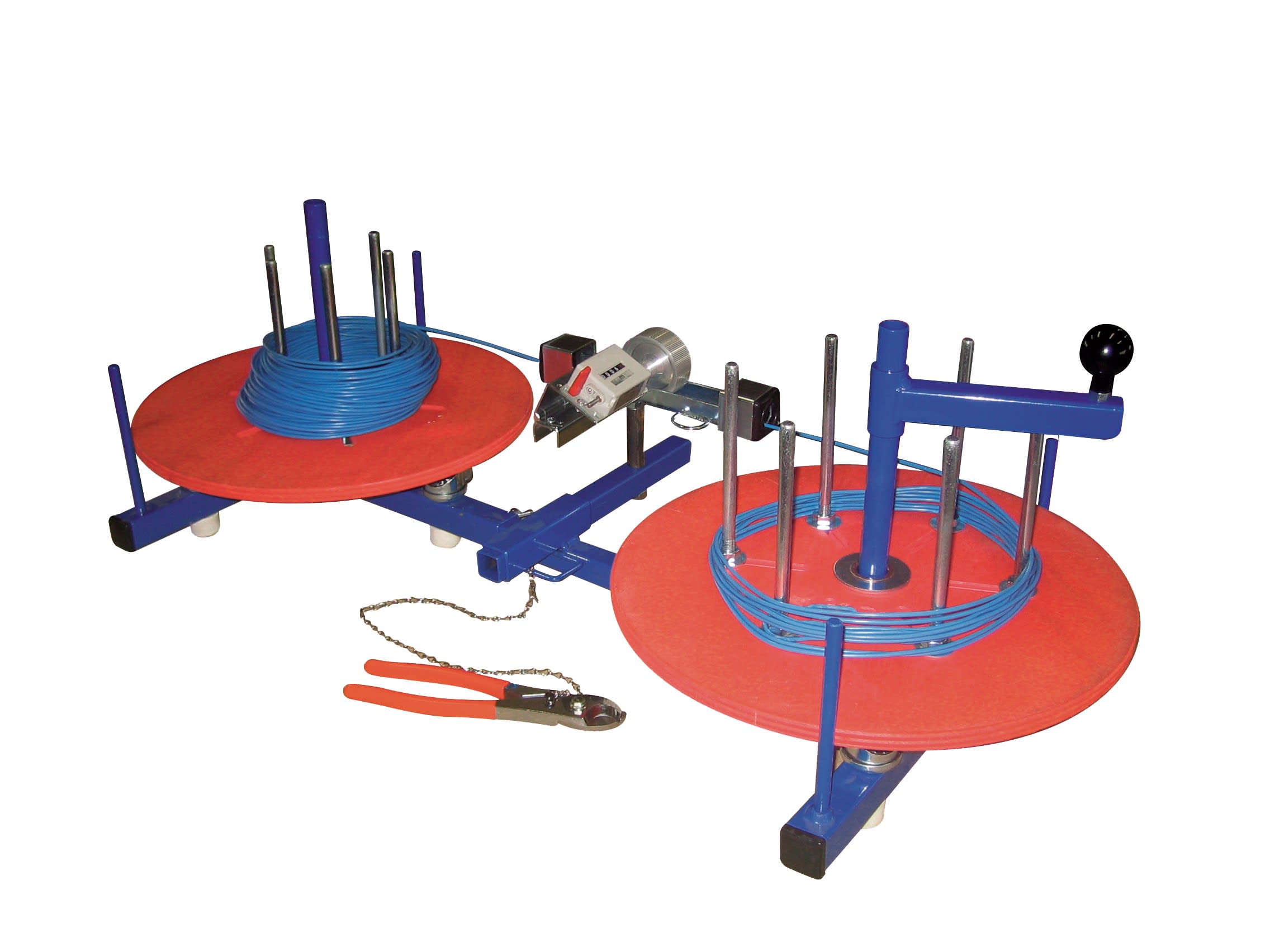 Cable Equipements - Enrouleur-dérouleur double PKDE-T-600 modèle de table, Ø des plateaux 600 mm M3