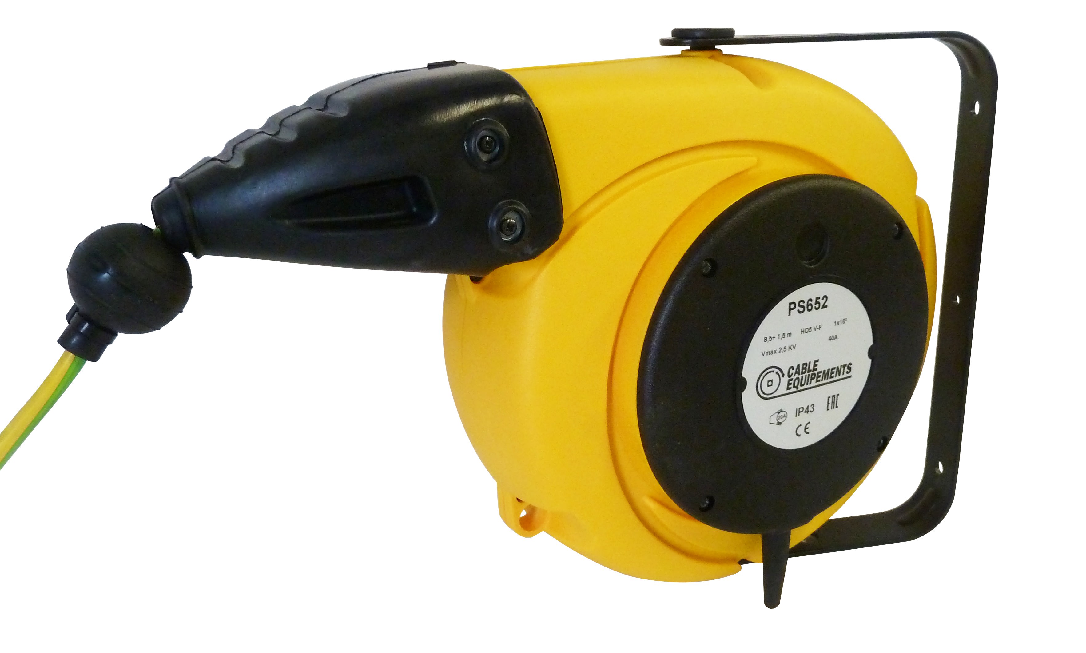 Cable Equipements - PS652 : enrouleur rappel auto PLT 600 S - 08.5+1.5m 1x25² HO5VV-F - IP43 -
