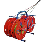 Cable Equipements - QUAD : dévidoir portatif pour couronnes de fils, livré avec 4 bobines à sandows