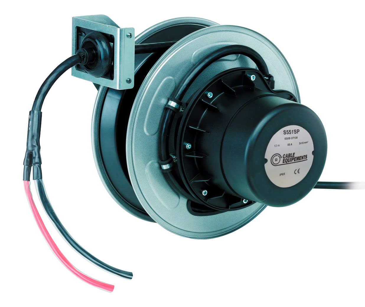 Cable Equipements - Enrouleur automatique charge BATTERIE - 12m 2x20² CF130 - Sans pinces ni bride -