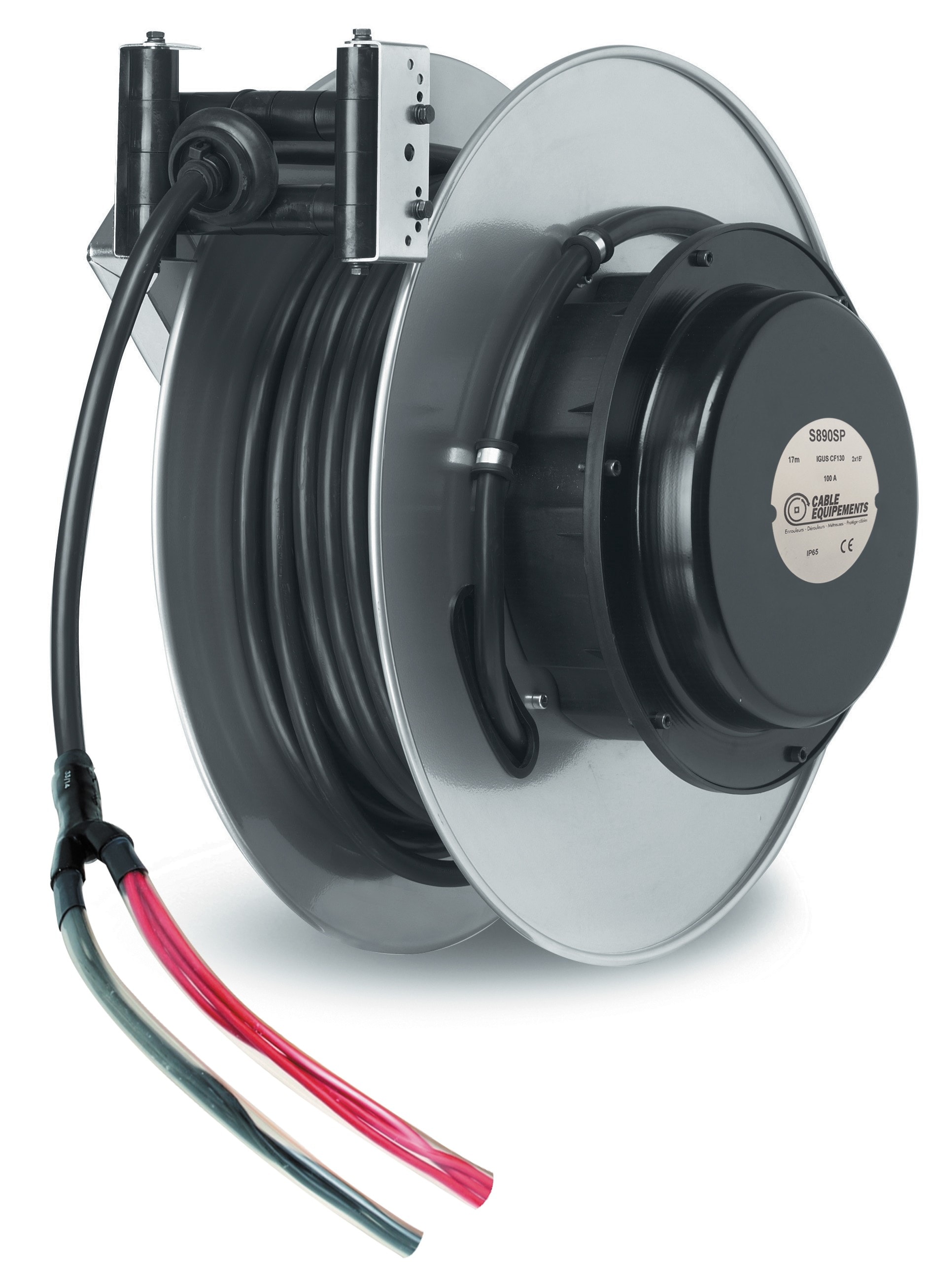 Cable Equipements - Enrouleur automatique pour charge de BATTERIE - 17m 2x32² H05BQ-F - Sans pinces-