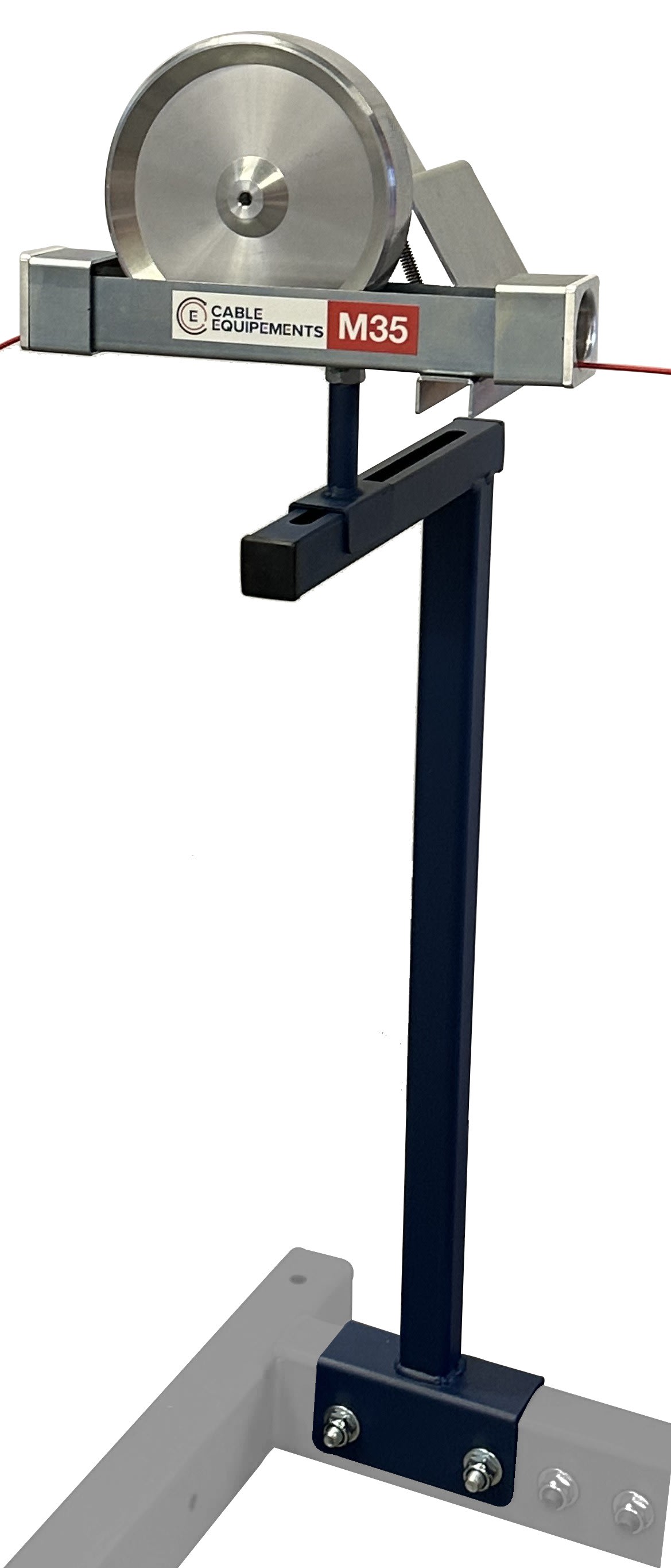 Cable Equipements - Option métreuse M35, roue aluminium strié, pour SPIRO-H sur pied - Pour diamètre