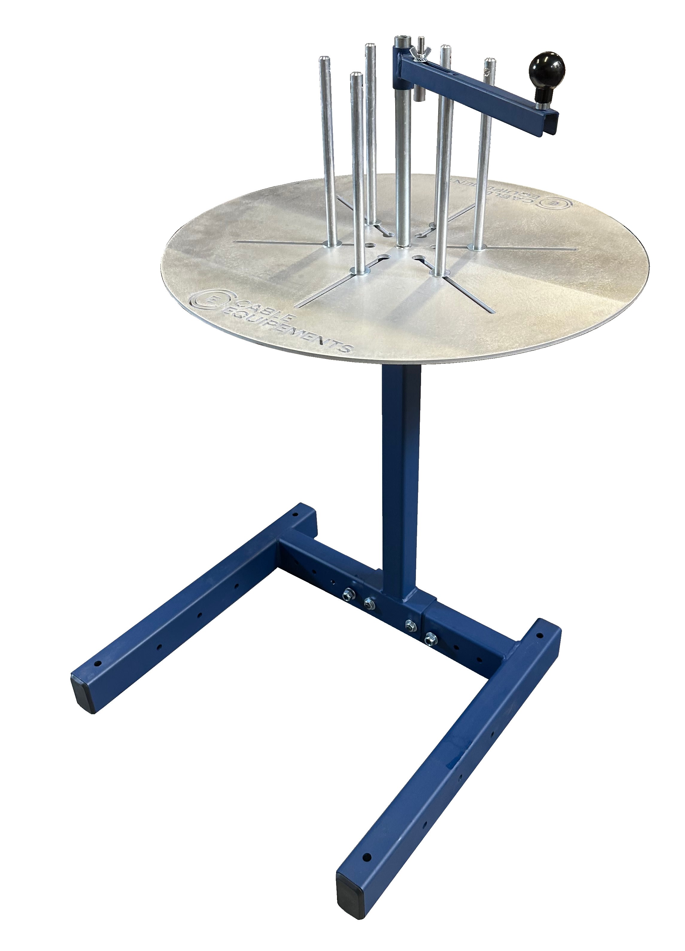 Cable Equipements - SPIRO-H1-P : enrouleur/dérouleur manuel HORIZONTAL (1 plateau), modèle sur pied