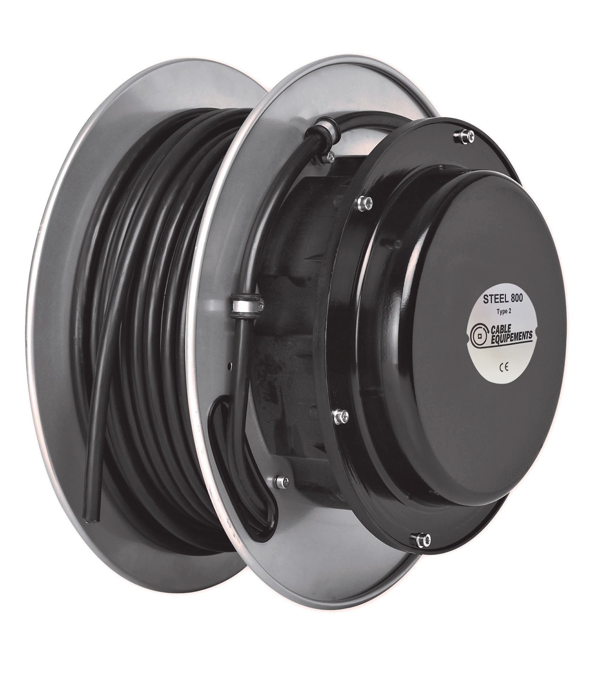 Cable Equipements - Enrouleur automatique - 28+2m 4G16² H07RN-F - Sans bride ni guidage -Collecteur