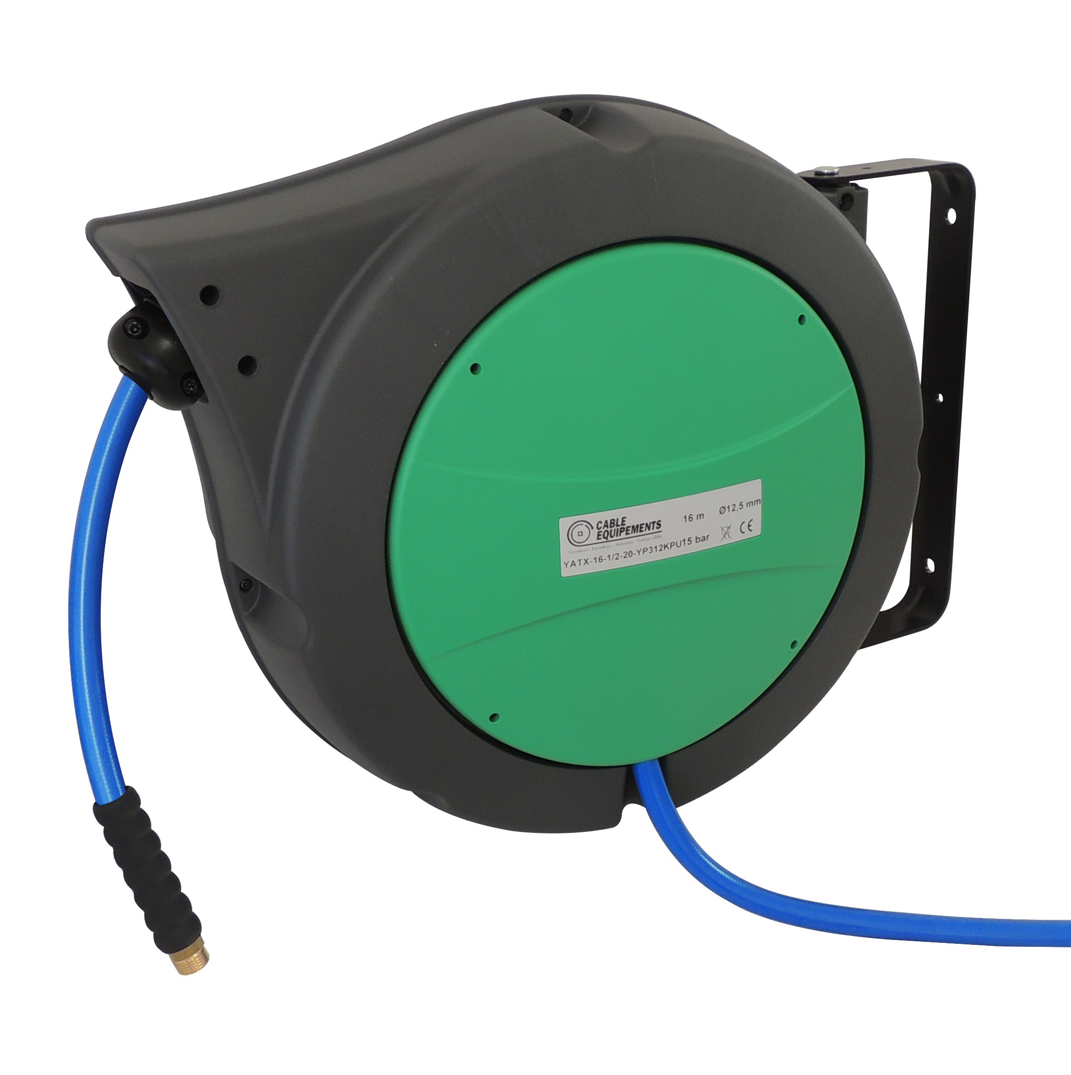 Cable Equipements - Enrouleur auto. gamme YP300 ATEX - 25m tuyau KPU Ø intérieur 10mm (3/8") -