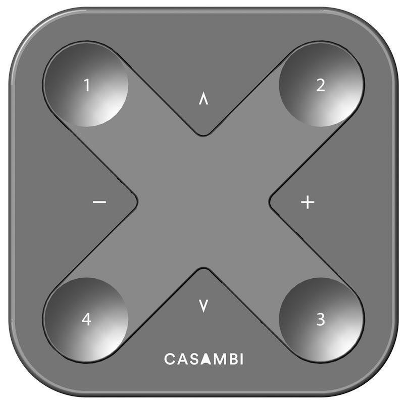 Planlicht - Casambi XPRESS Interrupteur mural wireless noir LxlxH : 56,5x35,8x22,3mm