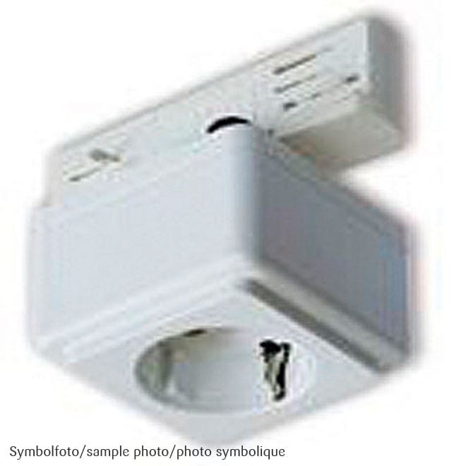 Planlicht - Adaptateur de prise multifonction pour rail 3 phas noir