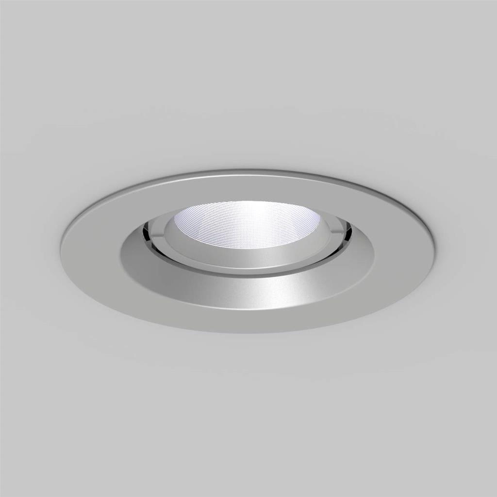 Planlicht - toulon encastré argent 82mm LED 3000K 7.1W 608lm 40° CRI90
