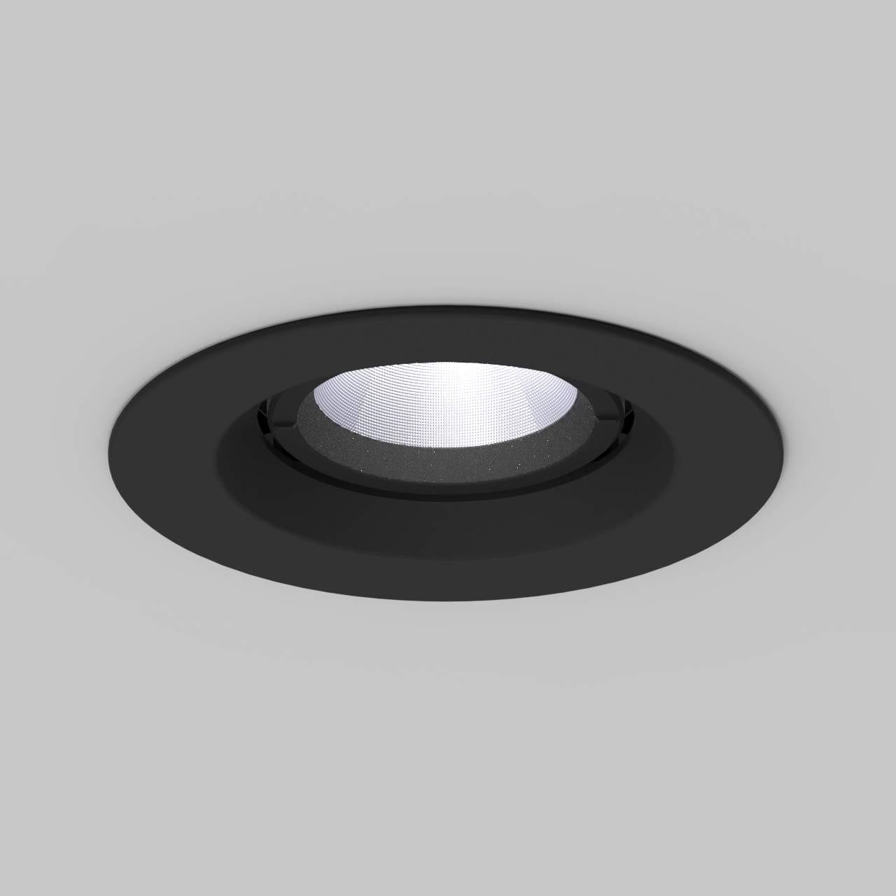 Planlicht - toulon encastré noir 82mm LED 3000K 8.1W 608lm 40° CRI90