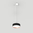 Planlicht - odelia susp. cuivre/noir sat. 330mm LED HO 3000K 15W 1210lm CRI90