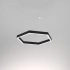 Planlicht - p.forty HEXAGON susp. noir sat. LED HO 3000K 72.2W 8262lm DALI CRI90