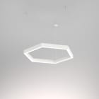 Planlicht - p.forty HEXAGON susp. blanc prism. LED HO 3000K 72.2W 8304lm¹ DALI CRI90