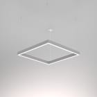Planlicht - p.forty SQUARE susp. argent prism. LED HO 4000K 92W 12108lm¹ DALI CRI90
