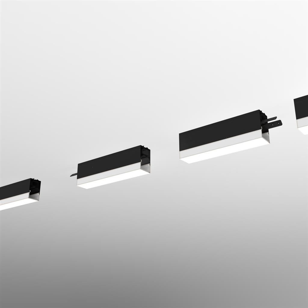 Planlicht - p.thirty applique segm. lin. noir U 15mm LED LO 3000K 15,5W 1326lm CRI90 1262mm