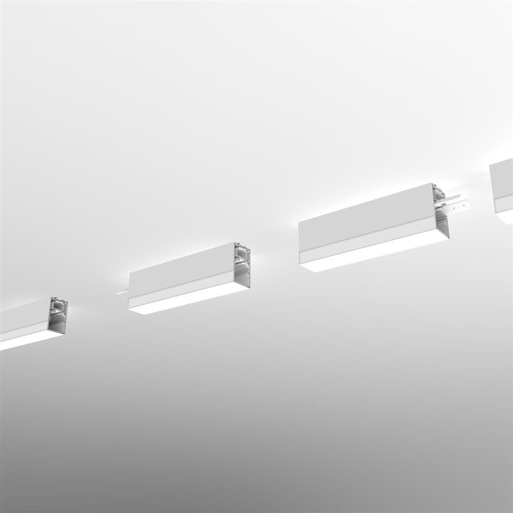 Planlicht - p.thirty applique segm. lin. di-id blanc U 15mm LED LO 2700K 40W 4777lm CRI90 18