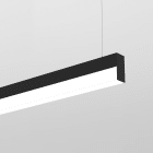 Planlicht - p.thirty suspension noir U 34mm LED HO 4000K 25W 2476lm CRI90 1457mm
