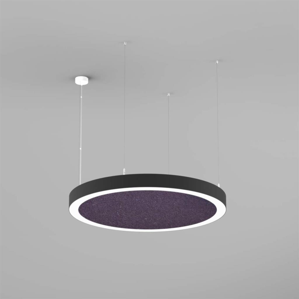 Planlicht - sinus.quiet suspension noir 1174mm LED LO 3000K 44W 3976lm