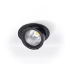 Planlicht - taurus encastré pivotant noir 162mm LED LO 3500K 16W 1924lm 60° CRI90