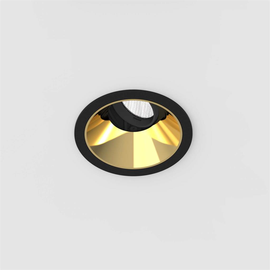 Planlicht - diva S round encastre noir 78mm LED LO 4000K 9,2W 573lm 50 CRI90