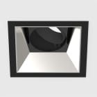 Planlicht - diva M square encastre noir 107x107mm LED HO 3000K 20W 1065lm 42 DALI CRI90