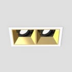 Planlicht - diva S square encastré 1x2 lin. blanc 142x78mm LED HO 4000K 2x13,5W 2x941lm 50°