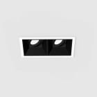 Planlicht - diva S square encastré 1x2 lin. blanc 142x78mm LED HO 3000K 2x13,5W 2x909lm 42°