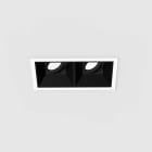 Planlicht - diva S square encastré 1x2 lin. blanc 142x78mm LED HO 4000K 2x13,5W 2x894lm 24°