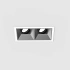 Planlicht - diva S square encastré 1x2 lin. blanc 142x78mm LED HO 4000K 2x13,5W 2x894lm 24°