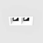 Planlicht - diva S square encastré 1x2 lin. blanc 142x78mm LED HO 4000K 2x13,5W 2x946lm 50°