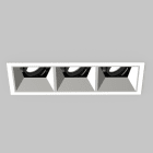 Planlicht - diva S square encastré 1x3 lin. blanc 207x78mm LED LO 4000K 3x9,8W 3x687lm 50° C