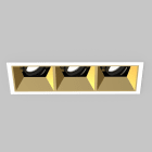 Planlicht - diva S square encastré 1x3 lin. blanc 207x78mm LED LO 3000K 3x9,8W 3x599lm 24° C