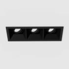 Planlicht - diva S square encastré 1x3 lin. noir 207x78mm LED HO 3000K 3x13,5W 3x822lm 24° C