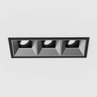 Planlicht - diva S square encastré 1x3 lin. noir 207x78mm LED HO 3000K 3x13,5W 3x822lm 24° C