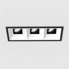 Planlicht - diva S square encastré 1x3 lin. noir 207x78mm LED HO 4000K 3x13,5W 3x995lm 42° C