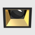 Planlicht - diva M square encastré noir 107x107mm LED HO 4000K 1x21W 1x2098lm 42° CRI90
