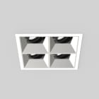 Planlicht - diva S square encastré 2x2 blanc 142x142mm LED HO 3000K 4x13,5W 4x867lm 50° CRI9
