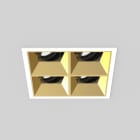 Planlicht - diva S square encastré 2x2 blanc 142x142mm LED LO 3000K 4x9,8W 4x663lm 42° CRI90