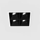 Planlicht - diva S square encastré 2x2 blanc 142x142mm LED HO 4000K 4x13,5W 4x989lm 42° DALI