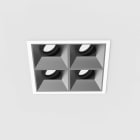 Planlicht - diva S square encastré 2x2 blanc 142x142mm LED HO 3000K 4x13,5W 4x909lm 42° DALI