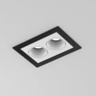 Planlicht - anto+ encastré frame noir 76x56 LED HO 3000K 6.7W 288lm 45° DALI CRI90 2 spots