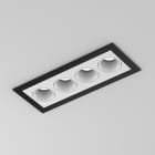 Planlicht - anto+ encastré frame noir asym. 136x56 LED HO 3000K 10.5W 619lm DALI CRI90 4 spo