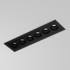 Planlicht - anto+ encastré frame noir 196x56 LED HO 4000K 13.5W 939lm 15° DALI CRI90 6 spots