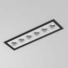 Planlicht - anto+ encastré frame noir 196x56 LED HO 4000K 13.5W 1033lm 15° DALI CRI90 6 spot