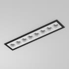 Planlicht - anto+ encastré frame noir asym. 256x56 LED HO 4000K 18W 1275lm DALI CRI90 8 spot