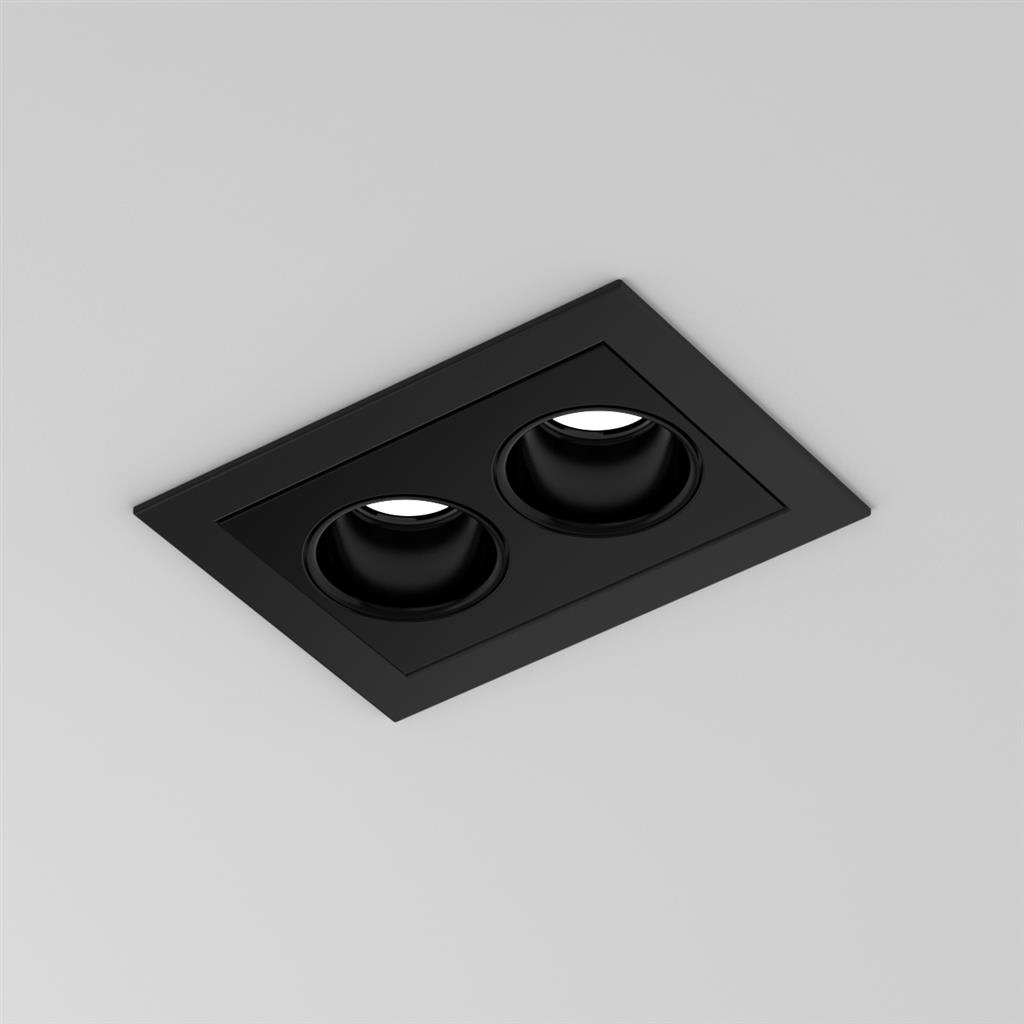 Planlicht - anto+ encastre avec cadre noir 76x56 LED HO 4000K 5,8W 253lm 45 02 Spots