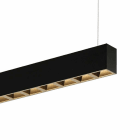 Planlicht - quadro suspension noir grille 1124x50 LED HO 3000K 38W 2725lm CRI90