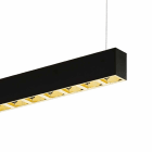 Planlicht - quadro suspension noir grille 1124x50 LED HO 3000K 38W 4281lm CRI90